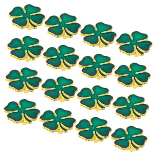 FOMIYES 20 Stück Brosche Dekorative Broschen Anstecknadeln Für Kleidung Festival Anstecknadeln Brustnadel Schmuck Taschen Irische Kleeblatt Anstecknadel von FOMIYES