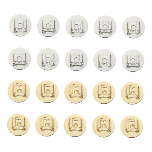 FOMIYES 20 Stück DIY Haarschmuck Haarseil Ringe Teiliges C Kralle Flach Weiß Gold Haarschleifen Zubehör für Mädchen Handgefertigte Haargummi Charms Haarschmuck Bastelbedarf von FOMIYES