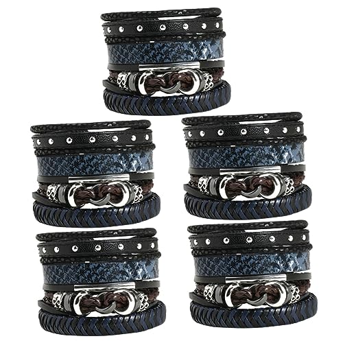 FOMIYES 20 Stk Armband Haargummis Für Dickes Haar Einstellbar Armreifen Für Damen Kleine Haargummis Haarschmuck Armbänder Für Frauen Männer Einstellen Kunstleder Manschette Fräulein von FOMIYES