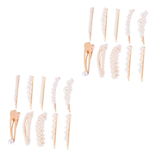 FOMIYES 20 Stk Frauen Mädchen Haarnadeln Strass-Kopfschmuck Haarstyling-Werkzeuge Hochzeit Haarspange Kinder Bobby Bobby-Pin Haarklammer Tiara Haarschmuck Haarspangen Perle Kopfbedeckung von FOMIYES