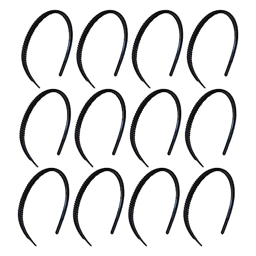 FOMIYES 20st Schwarzes Stirnband Stirnbänder Für Sportliche Damen Gezahntes Stirnband Zähne Stirnband Herren Stirnbänder Für Haare Haarreifen Kämmen Breit Mode Fräulein Harz Feder von FOMIYES