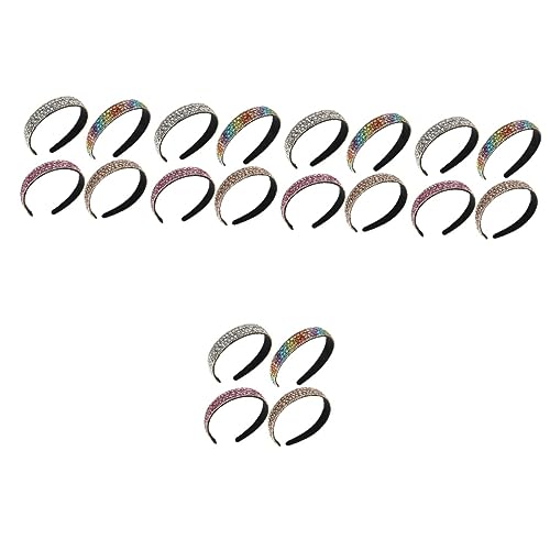 FOMIYES 20 Stk Strass-stirnband Haarband Aus Kristall Glitzernde Party Einfaches Haarband Perlen Stirnbänder Für Frauen Glitzerkristall-haarband Breit Kind Schal Mädchen Strasssteine von FOMIYES