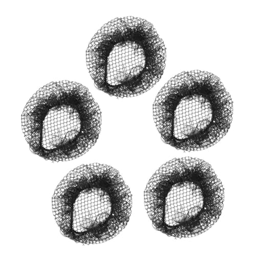 FOMIYES 20 Stück Elastische Dutt Haarnetze Für Ballett Und Tanz Atmungsaktive Haarnetz Kopfbedeckung Mit Spitzen Design Für Damen Und Mädchen Schwarz (9cm) von FOMIYES