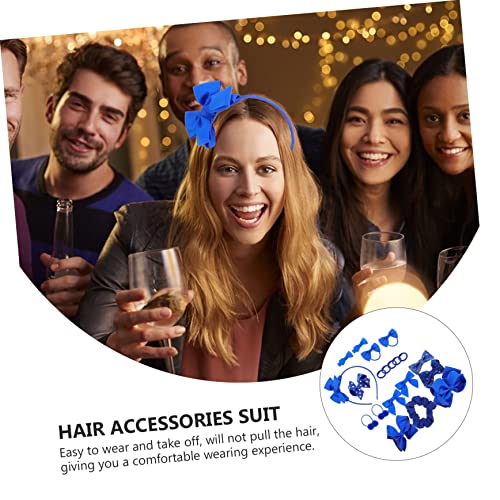FOMIYES 20 Stück Teiliges Haarschmuck für Mädchen Blaue Haarschleifen Clips Haargummis und Haarbänder Haaraccessoires für Alltag Geschenkidee für Geburtstag und Weihnachten von FOMIYES