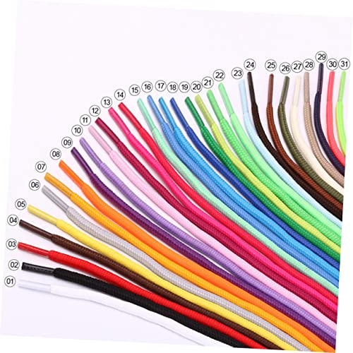 FOMIYES 20 Stück Teiliges Runde Geflochtene Schnürsenkel Einfarbige Schnürbänder für Sneakers Damen Herren Strapazierfähige Sportschnürsenkel Gemischten Farben Passend für Turnschuhe und von FOMIYES