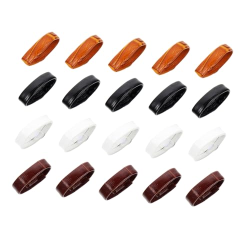 FOMIYES 20 Stück Uhrband Haltering Halter Ringe Flexible Uhrenarmband Zubehör für Uhrbänder Weiß Dunkelbraun Braun Schwarz von FOMIYES