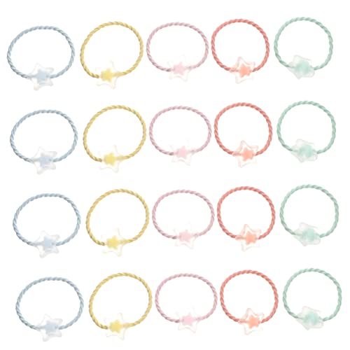 FOMIYES 20st Bunte Elastische Pferdeschwanzhalter Haargummis Bändern Geflochtene Haargummis Baby Mädchen Haargummis Stretch-haargummi Haargummis Zum Duschen Armband Fräulein Kleinkind von FOMIYES