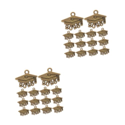 FOMIYES 200 Stck. Mini Graduation Cap Charms Zinklegierung Anhänger für DIY Schmuck Basteln Abschluss Quaste Dekoration für Armbänder Halsketten Ohrringe Schlüsselanhänger von FOMIYES