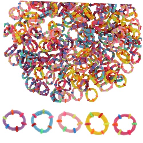 FOMIYES 200 Stück Teiliges Elastische Haargummis für Mädchen Nahtlose Scrunchies in Bunten Farben Hohe Elastizität Schonend für Kinderhaare Vielseitig für Pferdeschwanz und Armband von FOMIYES
