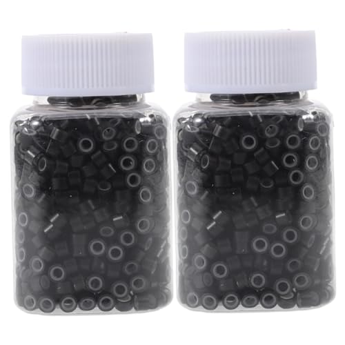 FOMIYES 2000 Stück Silikon-haarverlängerungsperlen: 5 Mm Mikro-links-ringe – Unsichtbare Und Leichte Reifen – Werkzeug Für Geflochtene Haarverlängerungen Für Männer/frauen von FOMIYES