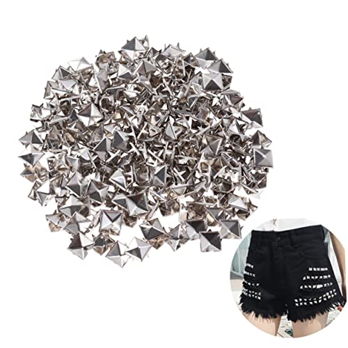 FOMIYES 200stücke Metallnieten Quadratisch Spikes Für Diy Punk-schuhe Gürtel Kleidungszubehör Silber Niete Und Nägel von FOMIYES