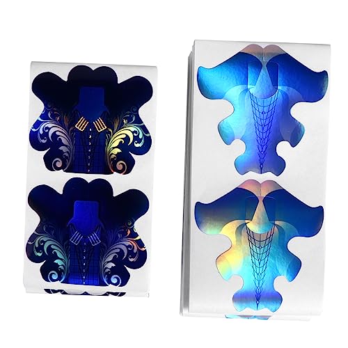 FOMIYES 200st Erweiterte Nagel Papier Halter Nagelspitzenführungen Nagelformer Selbstgemachte Aufkleber Nagelaufkleber Nagelverlängerungspapier Nagelkunstaufkleber Nail-art-aufkleber von FOMIYES