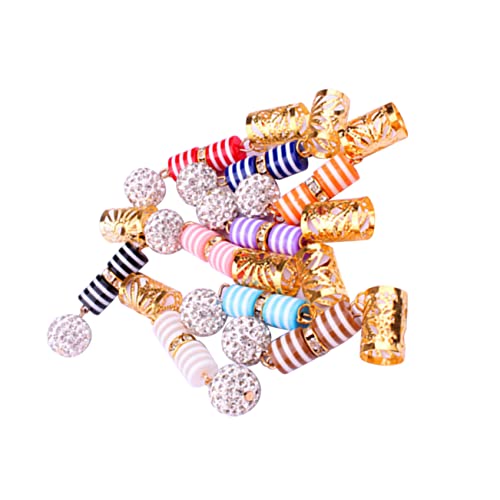 FOMIYES 20 Stück Dreadlocks-haarmanschetten Mit Harzperlen-design Für Einfaches Haarstyling Und Festivals Zufälliger Stil von FOMIYES