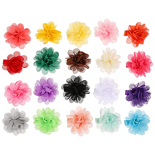 FOMIYES 20stücke Teiliges Blumen Haarclips Für Mädchen Haarschmuck Accessoires Aus Hochwertigem Chiffon Für Partys Hochzeiten Und Alltag von FOMIYES