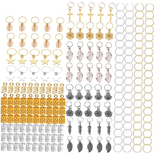 FOMIYES 220 Stück Teiliges Bunte Dreadlock ringe Vielseitige Haar dekoration für Frauen Geeignet für Zöpfe Pferdeschwanz Locken und Verschiedene Frisuren Modisches Accessoire für Alltag von FOMIYES