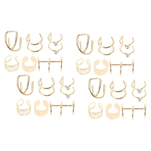 FOMIYES 24 Stck Teiliges Metal Ear Cuff Ohrclips Damen Herren Schmuck Nicht Piercing Dekorative Ohrclips Einzigartige Zarte Ohrmanschetten für Alltag und Festlichkeiten von FOMIYES