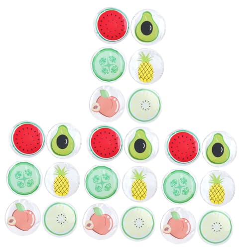 FOMIYES 24 Stk Frucht-Augenklappe kühlpads kühlkissen eye pad eye mask kühlunterlage Obst Zitronen Augenkühlpflaster Augeneispads Eis-Augenmaske Sommer Patch Augenbinde Eisbeutel Pfirsiche von FOMIYES