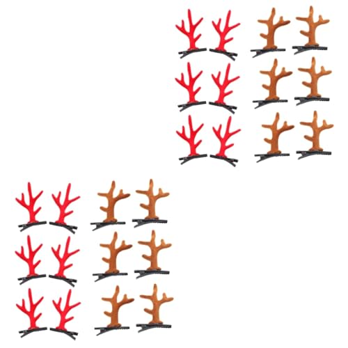 FOMIYES Stk Weihnachtshaarnadeln haarspange weihnachten weihnachtshaarspangen Weihnachtshaarschmuck Haarspangen für Mädchen Weihnachtsspangen für Kinder Geweih- von FOMIYES