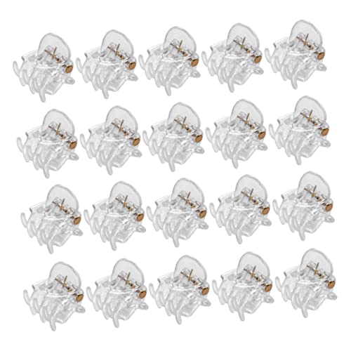 FOMIYES 24 Stück Mini Haarklammern Transparente Kunststoff Haarspangen für Damen und Mädchen Rutschfeste Haarklammern für Stilvolle Frisuren Haaraccessoire für Haartypen von FOMIYES