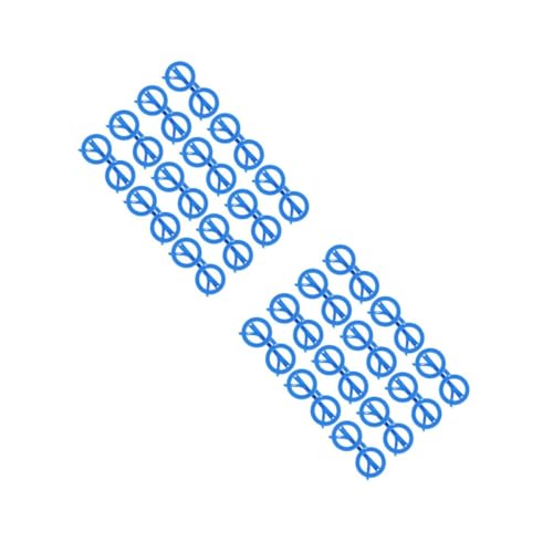 FOMIYES 24 Teiliges Candy Farbige Brillengestelle Rundes No Lens Eyewear Frame Unisex Party Verkleidung für Jungen Mädchen Teens Hellblau von FOMIYES