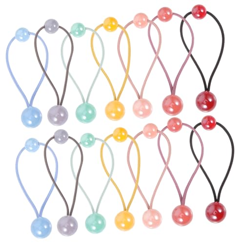 FOMIYES 28 Stck Teiliges Haargummi für Mädchen Elastische Haarbänder mit Doppelten Kugeln Bunte Haarschleifen Weiche Dehnbare Haargummis für Pferdeschwanz Kinderfreundlich Modisch von FOMIYES