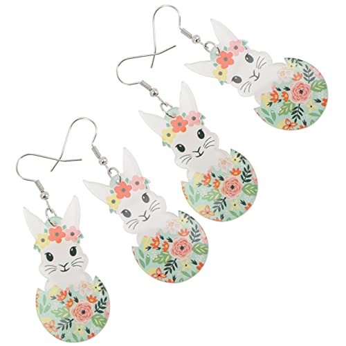 FOMIYES 2paare Häschen Ohrhänger Für Damen Hängende Ohrringe Mit Hasendesign Für Festlichkeiten Täglicher Schmuck Leicht Und Angenehm Zu Tragen von FOMIYES