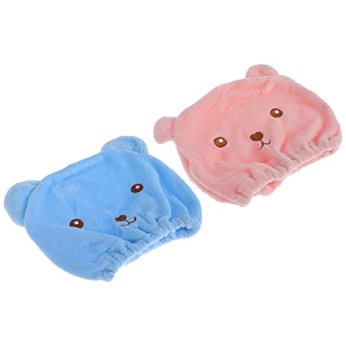 FOMIYES 2St Duschhaube präzise handhaben Wärmer Aufkleber abdecken Haarpflegeschutz Höschen Ende Abs co Duschhüte Haartrockenhauben Badezubehör Haartücher Hüte für trockenes Haar Polyester von FOMIYES