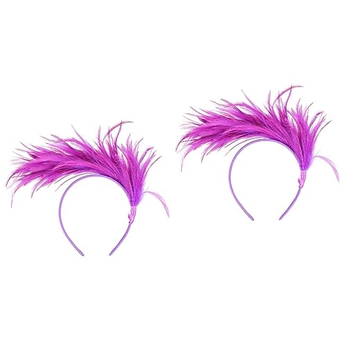 FOMIYES 2St Feder Stirnband hair accessories for girls hochzeitshaar schmuck wedding hair accessories federkopfschmuck Anmut schmücken Haarschmuck Kopfbedeckung Kind Eisendraht Violett von FOMIYES