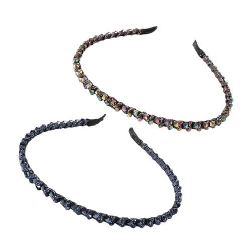 FOMIYES 2stücke Damen Tiara Hochzeitskopfschmuck Stirnband Für Braut Bräutigam Hochzeit Party Dunkelblau Dunkelgrün von FOMIYES