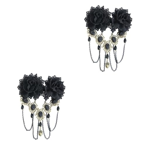FOMIYES 2 Stück Rosen-haarspangen Quasten Blumenhaar Spitzen-kopfschmuck Damen-haarschmuck Haarnadel Für Schnelles Styling FOMIYES 2 Stück Rosen-haarspangen Quasten Blumenhaar Spitzen-kopfschmuck Damen-haarschmuck Haarnadel Für Schnelles Styling von FOMIYES
