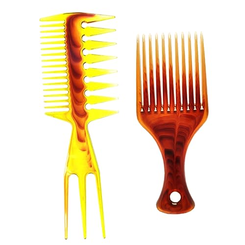 FOMIYES 2St Rechenkamm Haar Herren Haarspray Haarkämme Afro-Haarkamm Shampoo und Spülung kopfhaut chaps hairbraider haarspangen friseur breiter Kamm breite Haarbürste von FOMIYES