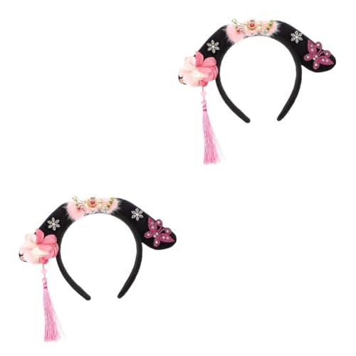 FOMIYES 2St Stirnband haar spangen haarclips kopfschmuck hair accessories for girls haarklemmen chinesischer Stil Kopfbedeckung Perücke schmücken Fräulein Haarschmuck Zinklegierung von FOMIYES