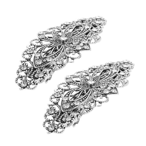FOMIYES 2stücke Strass Blume Haar Clips Retro Seite Clips Frauen Haar Zubehör Für Party Hochzeit Alltag Frisur Schmuck von FOMIYES