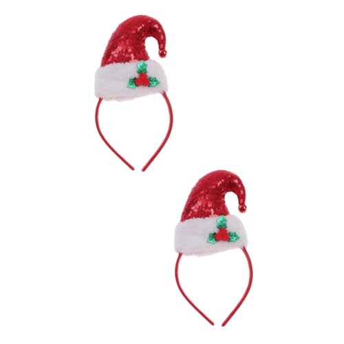 FOMIYES 2St Weihnachtshaarband Weihnachtskopfbedeckung Haarbänder christmas haarreif christmas headband Stirnband Haargummis Haarreifen Weihnachtskopfschmuck Cosplay Weihnachtsmütze bilden von FOMIYES