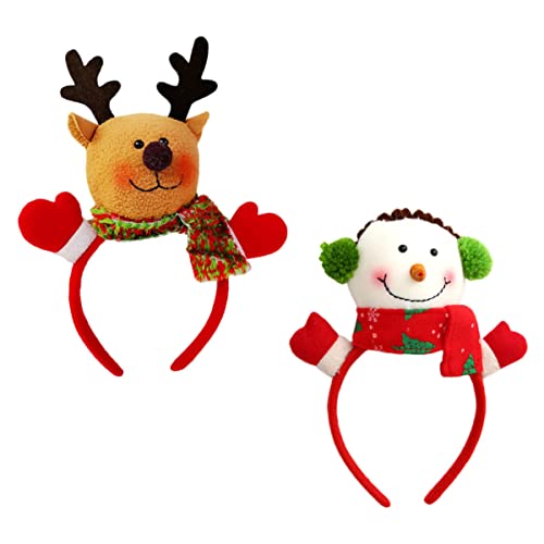 FOMIYES Entzückendes Weihnachts-haarband Für Jungen Und Mädchen 2 Stück Puppen-stirnbänder Haar-accessoires Für Die Feiertage von FOMIYES