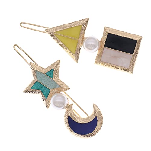 FOMIYES Stern Haarspange 2 Stück Geometrische Form Haarclips Stilvolle Haarschmuck Für Frauen Für Hochzeiten Partys Und Alltag Haarschmuck Accessoires Für Damen von FOMIYES