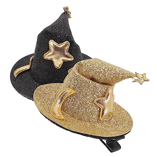 FOMIYES 2Stücke Halloween Haarnadeln mit Glitzer Hexenhut Kostümaccessoires für Damen Partys Cosplay Passend Leicht von FOMIYES