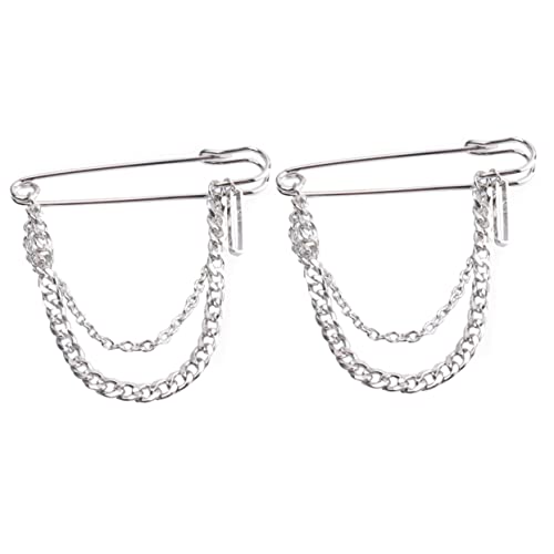FOMIYES 2stücke Kettenbrosche Modische Anstecknadel Für Frauen Und Mädchen Vielseitige Brosche Für Festliche Anlässe Und Freizeit Stilvolle Kleidung Accessoire von FOMIYES