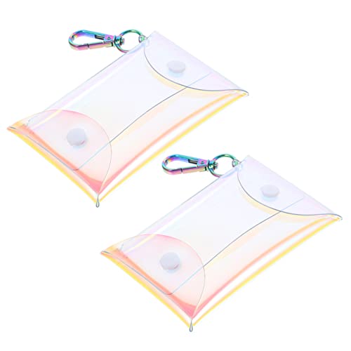 FOMIYES 2stücke Münztasche Aus Strapazierfähigem PVC-Material Für Münzaufbewahrung Leicht Und Kompakt Mit Schlüsselring Geeignet Für Kleingeld Kopfhörer Und Unterwegs von FOMIYES