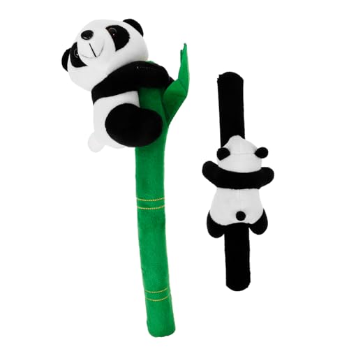 FOMIYES 2stücke Panda Stofftier Slap Armband Schnapparmband Handgelenk Dekoration Zubehör Mit Schlag Und Schnapp-design Bequeme Und Haltbare Stoffmaterialien Sicher Und Zu Tragen Tolles von FOMIYES