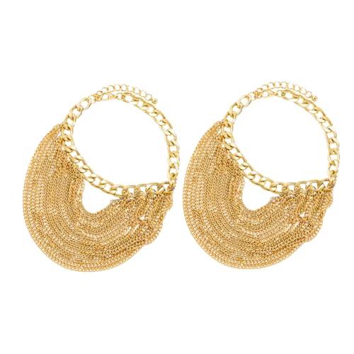 FOMIYES 2stücke Gold Punk Fußkettchen Mit Gold Quaste Punk Lagen Fußkettchen Quaste Fußkette Lagen Dekorative Weibliche von FOMIYES
