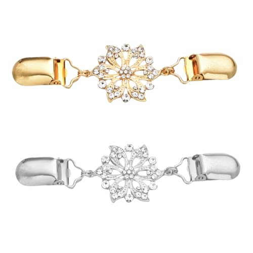 FOMIYES 2Stücke Retro Pullover Clips für Damen Hohl Design Schal Kragenhalter für Strickjacken Kleider Tücher von FOMIYES