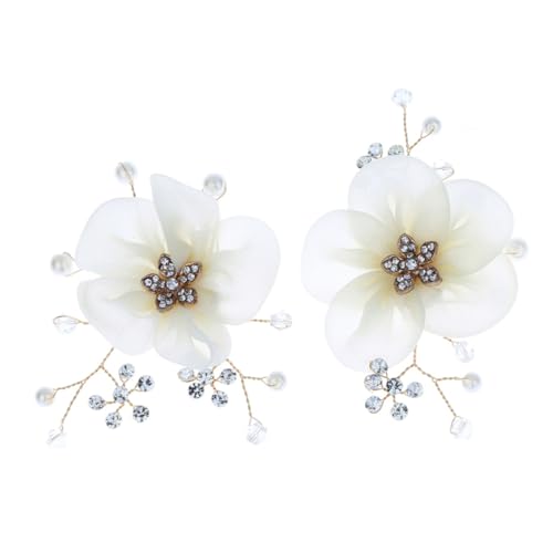 FOMIYES 2stücke Schuhclips Mit Perlen Und Blumen Für Hochzeit Party Schuhverzierungen Zum Anklipsen Für Pumps Schuhdekor Für Braut Strass-schuhschnalle Schuhclips Für Schuhaccessoires von FOMIYES