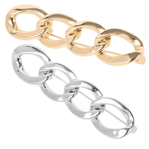 FOMIYES 2Stücke Seidenschal Ringclip Peep Sicherheitsclips Metallring für T Shirts Schals Kleider Taillenschnalle Modischer Schmuck Gold für Frauen von FOMIYES