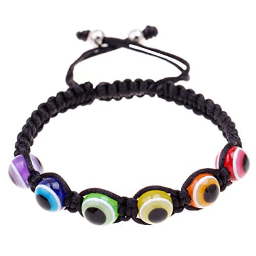 FOMIYES 2stücke Geflochtene Armbänder Mit Augen Einstellbare Unisex Armbänder Für Männer Und Frauen Handgefertigt Mit Bunten Perlen Perfektes Accessoire Für Mode Und Alltag von FOMIYES