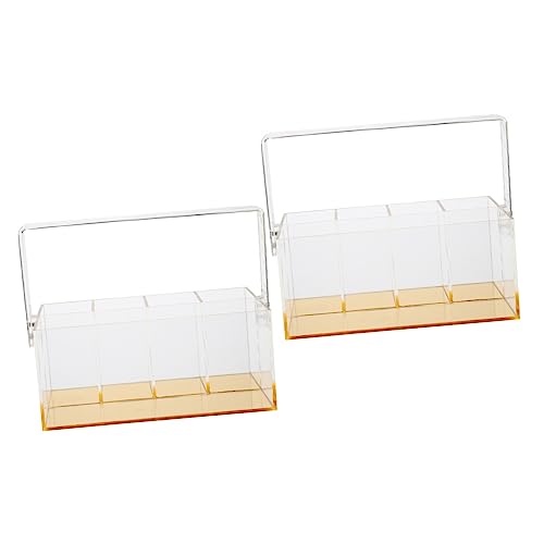 FOMIYES 2er-Box Handbox Mit Fünf Bildern Acryl-schminktisch-Make-up-Organizer Desktop-Speicher-Organizer Acryl-Lippenstift-Organizer-ausstellungsständer Tv-Halterung Fernsehen Büro Koffer von FOMIYES