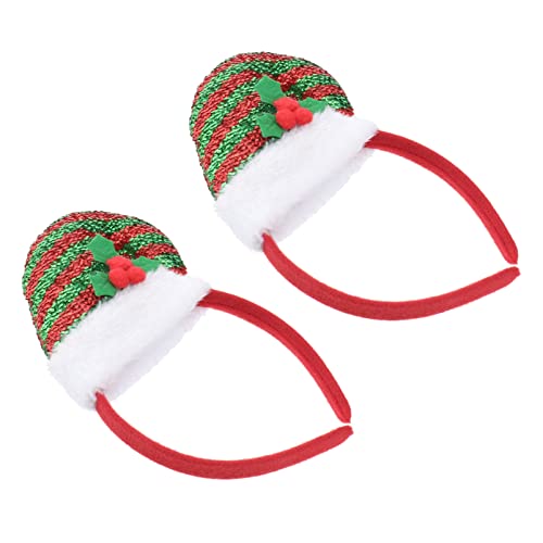 FOMIYES 2er Set Weihnachtsmütze Haarreif Mit Glitzer Für Lustige Weihnachtskopfbedeckung Perfekte Haaraccessoires Für Weihnachtsfeiern Und Festliche Anlässe von FOMIYES