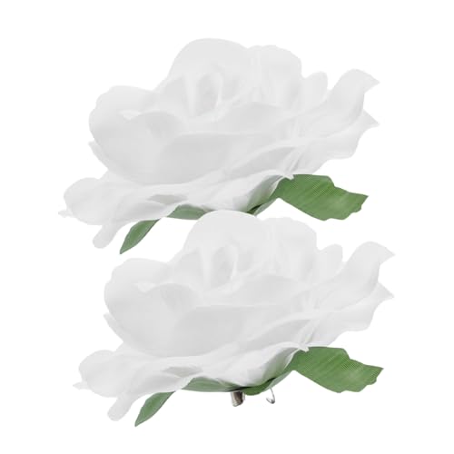 FOMIYES 2stücke Kunstrosen Haarclips Und Broschen Blumen-haaraccessoires Für Hochzeiten Und Partys Vielseitig Einsetzbar Als Haarklammer Oder Anstecker von FOMIYES