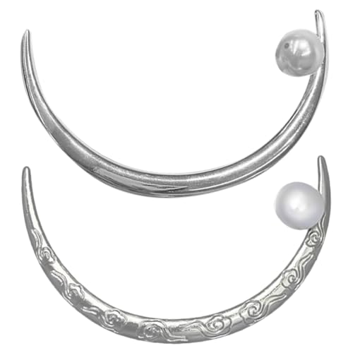 FOMIYES 2stücke Teilige Vintage Gebogene Mond-haarstäbe Haarnadeln Im Chinesischen Stil Für Langes Haar Und Dutts Haaraccessoires Für Frauen von FOMIYES