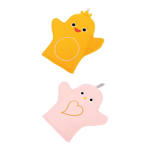 FOMIYES Kinderhandtuch 2st Cartoon-badehandschuhe Wattepads Bräunungsmit Badetücher Babyschwämme Zum -badewaschhandschuhe Babyschwamm Zum Gefälschte Bräune Pflanzenfasern Waschhandschuh Kinder von FOMIYES